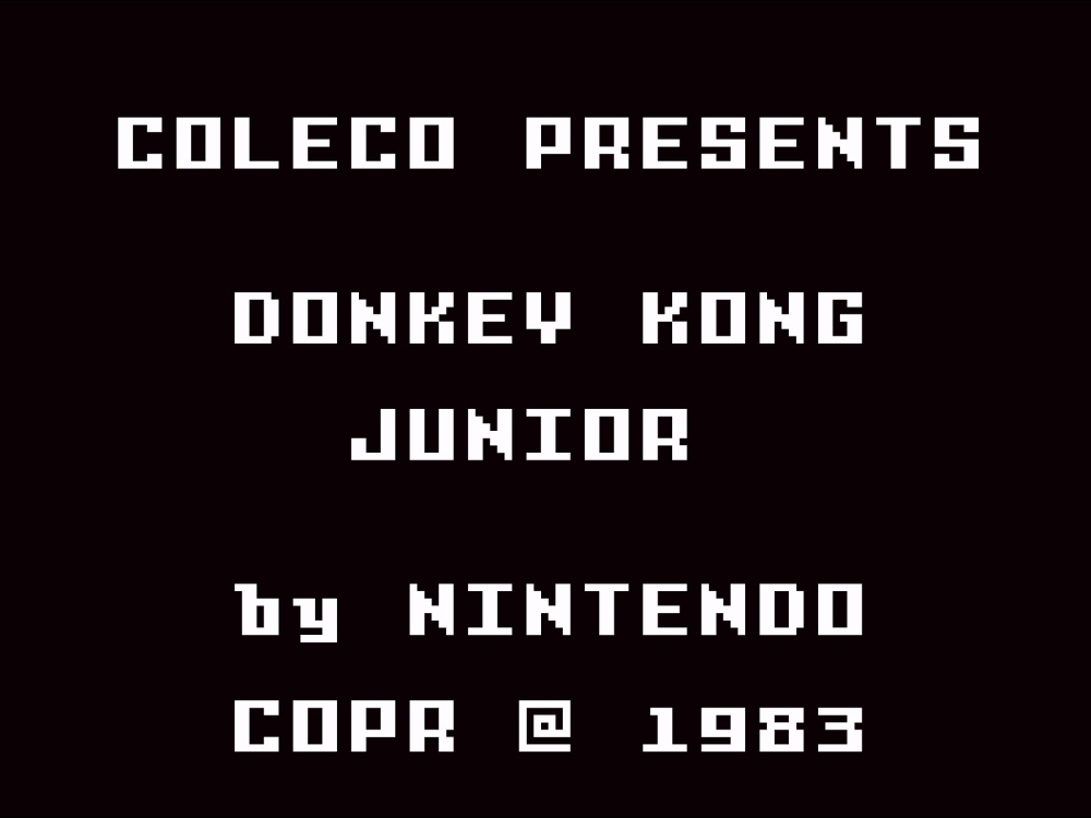Title Screen of Donkey Kong Junior for Intellivision